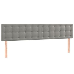 vidaXL Kopfteile Hellgrau 160x5x78/88 cm Samt