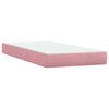 vidaXL Boxspringbett mit Matratze Rosa 100x210 cm Samt