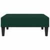 vidaXL Schlafsofa 2-Sitzer mit Fu&szlig;hocker Dunkelgr&uuml;n Samt