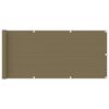 vidaXL Balkon-Sichtschutz Taupe 75x400 cm HDPE