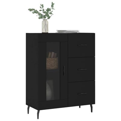 vidaXL Sideboard Schwarz 69,5x34x90 cm Holzwerkstoff