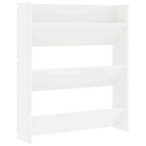 vidaXL Wand-Schuhschrank Wei&szlig; 80x18x90 cm Holzwerkstoff
