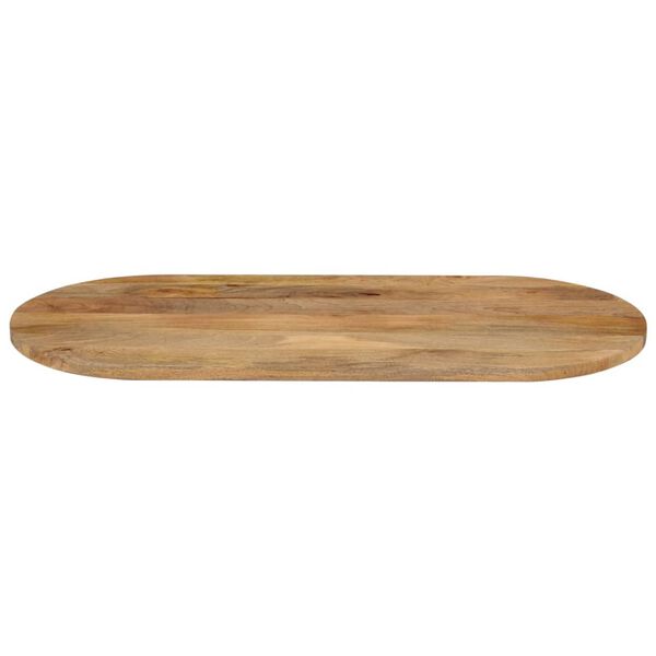 vidaXL Tischplatte 110x50x3,8 cm Oval Massivholz Mango
