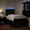 vidaXL Boxspringbett mit Matratze Schwarz 120x200 cm Stoff
