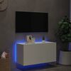 vidaXL TV-Wandschrank mit LED-Leuchten Wei&szlig; 80x35x41 cm