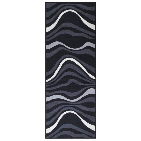 vidaXL Teppichl&auml;ufer Schwarz 80x250 cm