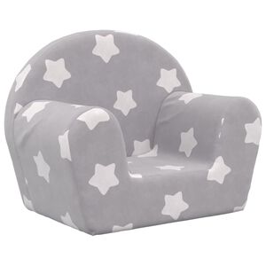 vidaXL Kindersofa 2-Sitzer Anthrazit Weich Pl&uuml;sch