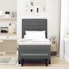 vidaXL Boxspringbett mit Matratze Dunkelgrau 80 x 200 cm Stoff
