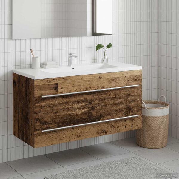 vidaXL | Sp&uuml;lenschrank | mit Schubladen Wandmontiert Holzwerkstoff