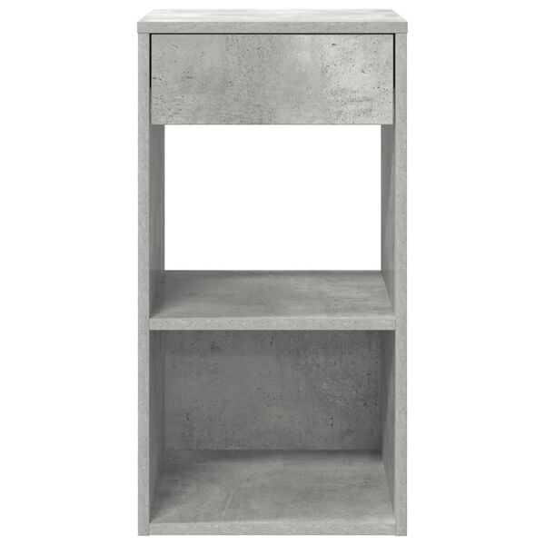 vidaXL Nachttisch mit Schublade Betongrau 35x34x66,5 cm
