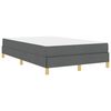 vidaXL Boxspringbett Dunkelgrau 120 x 200 cm Stoff
