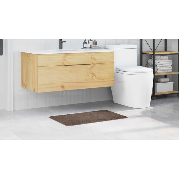 vidaXL Rutschfeste Badmatte Braun 50 x 80 cm PP