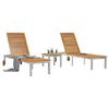 vidaXL Liege 2-Person 3 pcs Braun Massivholz Akazie