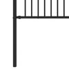vidaXL Spitzenzaun Schwarz 200 x 130 cm Pulverbeschichteter Stahl
