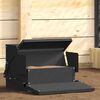 vidaXL H&uuml;hnertretfeeder Schwarz 50 x 40 x 29 cm Kaltgewalzter Stahl