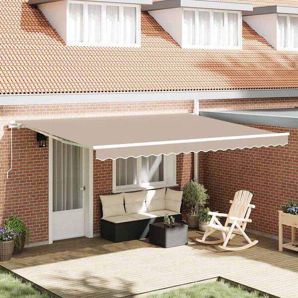 vidaXL Markisenersatzstoff Beige 430 x 295 cm Polyester