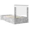 vidaXL Bettrahmen mit Kopfteil Beton Grau 90 x 200 cm Holzwerkstoff