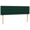 vidaXL Boxspringbett mit Matratze & LED Dunkelgr&uuml;n 160x220 cm Samt