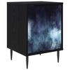 vidaXL Nachttisch RAALTE Schwarz Eichen-Optik 36 x 33 x 51 cm