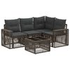 vidaXL Gartensofa-set 5 stk. 4-Sitzer Grau und Dunkelgrau Poly-Rattan