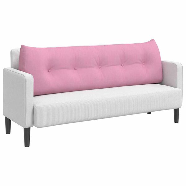 vidaXL R&uuml;cken Kissen Rosa 160 x 24 x 50 cm Stoff