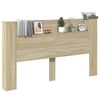 vidaXL Kopfteil-Schrank mit LED mit Regal Sonoma 180 x 16,5 x 103,5 cm