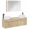 vidaXL Badezimmerschrank-Set 4 stk. Sonoma-Eiche Holzwerkstoff