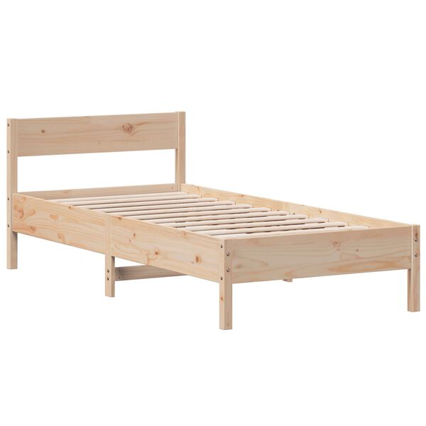 vidaXL Massivholzbett ohne Matratze 90x190 cm Kiefernholz