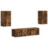 vidaXL TV-Schrankset 4 pcs Ger&auml;ucherte Eiche Holzwerkstoff