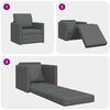 vidaXL Bodensofa mit Schlaffunktion Dunkelgrau 112x174x55 cm Stoff