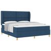 vidaXL Boxspringbett mit Kissen mit Kopfteil Blau 200 x 180 cm Stoff