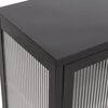 vidaXL Sideboard Schwarz 70x35x70 cm Glas und Stahl