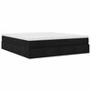 vidaXL Ottoman-Bett mit Matratze Schwarz 180x200 cm Stoff