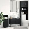 vidaXL Waschbeckenschrank mit T&uuml;r Schwarz Eichen-Optik 80 x 30 x 60 cm