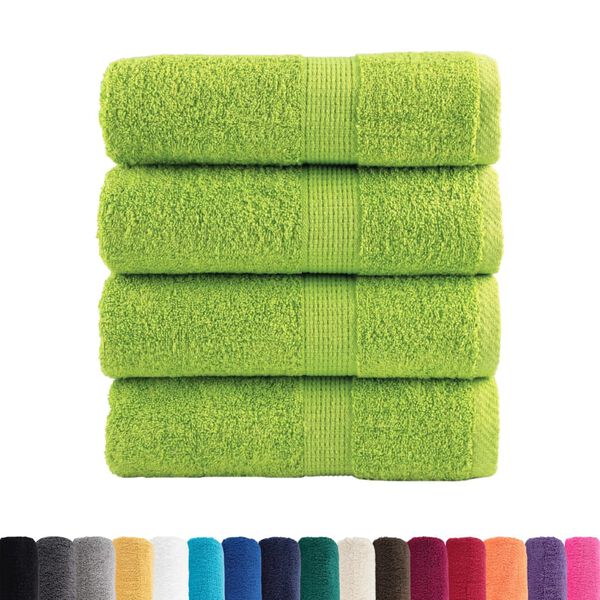 vidaXL Premium-G&auml;stet&uuml;cher SOLUND 4 Stk. Apfelgr&uuml;n 30x50 cm 600 g/m&sup2;