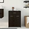 vidaXL Badezimmerschrank mit T&uuml;r Schwarz Eichen-Optik 60 x 33 x 80 cm