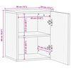 vidaXL Bad-Wandschrank 38x34x48 cm Braun Massivholz Mango