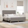 vidaXL Bettgestell mit Kopfteil Taupe 180 x 200 cm Stoff