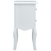 vidaXL Nachttisch Wei&szlig; und Grau 43 x 32 x 65 cm MDF