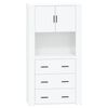 vidaXL Highboard Hochglanz-Wei&szlig; Holzwerkstoff