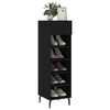 vidaXL Schuhschrank Schwarz 30x35x105 cm Holzwerkstoff