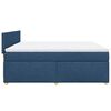 vidaXL Boxspringbett mit Matratze Blau 180x200 cm Stoff