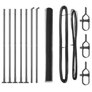 vidaXL Sechseckzaun mit Betonsockel 10 x 1,5 m PVC-beschichteter Stahl