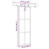 vidaXL Schiebet&uuml;r mit Beschlag Schwarz 76x205 cm Hartglas