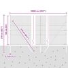 vidaXL Zaunpfosten Grau 100 x 1,6 m (36 mm Maschen) Stahl und PVC