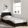 vidaXL Bett mit Matratze "Dover" Schwarz 80x200 cm Stoff
