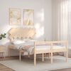 vidaXL Seniorenbett mit Kopfteil 120x200 cm Massivholz