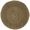 vidaXL Bereichsteppiche Schwarz &Oslash; 180 cm Jute