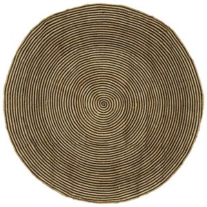 vidaXL Bereichsteppiche Schwarz &Oslash; 180 cm Jute