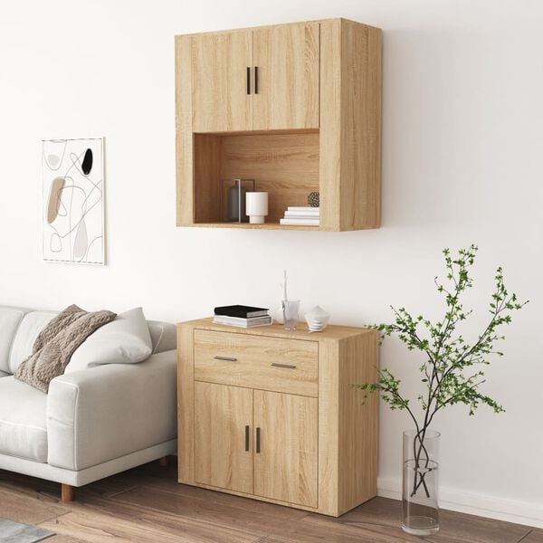vidaXL Highboard Sonoma-Eiche Holzwerkstoff